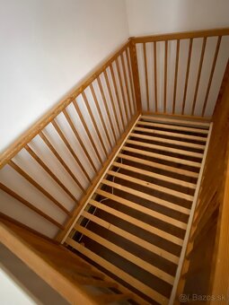 Detska drevena postielka s matracom - 124 x 65 x 84 - 3