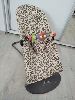 BABYBJÖRN ležadlo Bliss Beige Leopard Print Cotton - 3