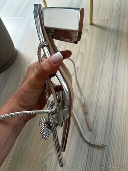 Slavnostne sandale strieborne - 3