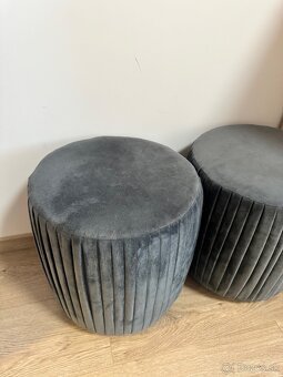 Sivé taburetky 2ks - 3