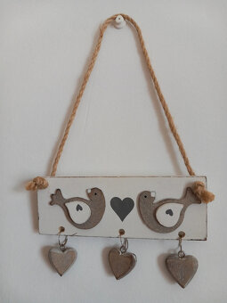 Vintage závesná dekorácia 23x13,5x5 cm - 3