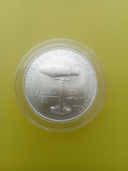 Predám striebornú mincu - chyboražba 200Sk Petzval - 3