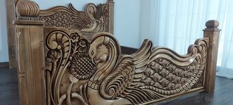 Drevená posteľ 160×200 cm vrátane ortopedických roštov - 3
