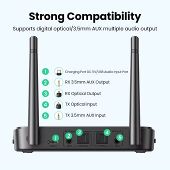BT BlueTooth vysielač prijímač 100m - 3