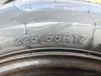 Letné pneumatiky 225/55r17 na plechových diskoch - 3