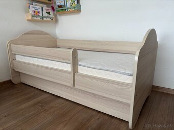 Detská posteľ 140x70 ako nová + kvalitný matrac + šuflík - 3