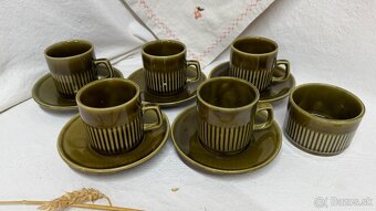 Šálky s podšálkami KERA VITRAL Czechoslovakia 🌿 - 3