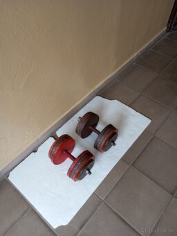 Železné nastaviteľné jednorúčky 2 x 30 kg - 3