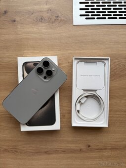 Apple iPhone 15 Pro 256GB Natural Titanium, TOP STAV, záruka - 3
