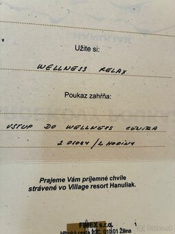 Darčekovy poukaz Vila Hanuliak - 3