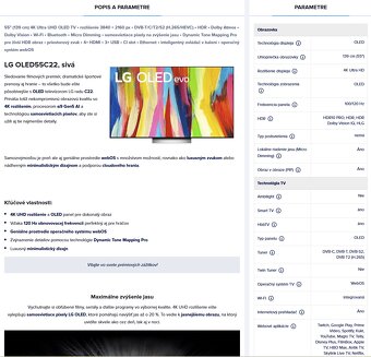 Predám TV LG C2 55" (v záruke) - 3