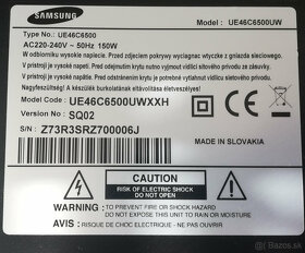 TV samsung UE46C6500UWXXH na súčiastky  vadný panel - 3