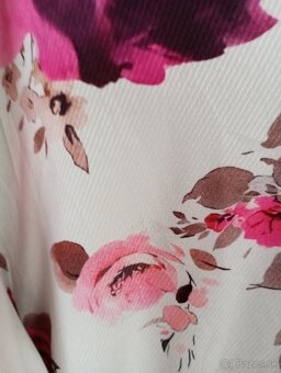 Dámske šaty kvetinové dlhý rukáv dlhé xxxl - 3