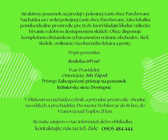 Predaj stavebného pozemku pri Parchovianskom rybníku - 3