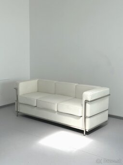 SEDAČKA BAUHAUS LE CORBUSIER WHITE - 3 MIESTNA - 3