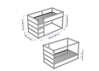 Detská poschodová posteľ IKEA KURA - 3