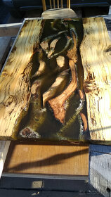 Riecny stolik z dreva a epoxidu River table - 3