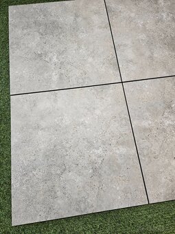 Dlažba hrubka 2 cm, aj na terče 60x60, vzhlad travertín sivý - 3