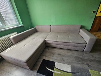 Priestranný rozkladací gauč s úložným priestorom - 3