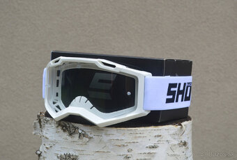 Predám SHOT atv enduro mx biele nastaviteľné okuliare - 3