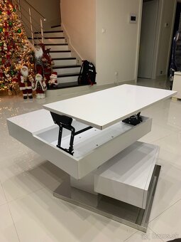 Stôl biely lesklý - 3