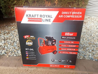 Olejový kompresor 24l- 8 bar - 3