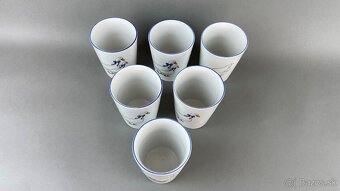 6x Pohár s husami, modrá linka, Moritz Zdekauer - 3