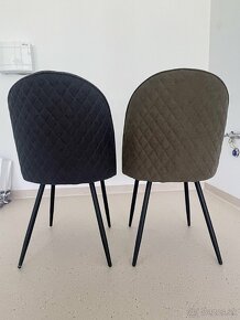 Jedálenské stoličky (3 zelené, 3 sivé) - 3