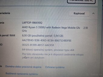 Predám notebook Acer Aspire 3 - plne funkčný, zachovalý stav - 3