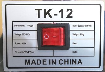 Výkonný elektrický mlynček na mäso TK-12 2 šajby 2 nože - 3