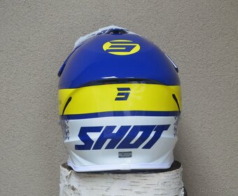 prilba helma mx shot modrá žltá - 3
