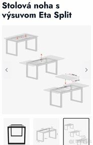 Jedalensky stôl rozťahovací s dekorom mramoru - 3
