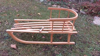 Drevene sanky s opierkou - 3
