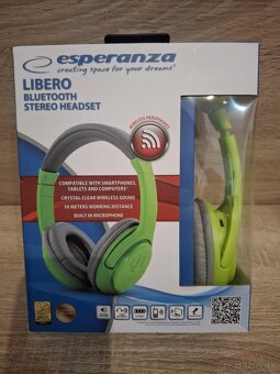 Bezdrôtové stereo slúchadlá Esperanza Libero Bluetooth - 3