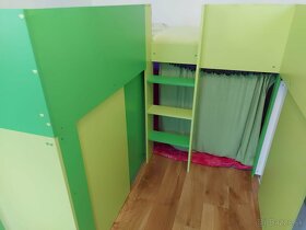 detské postele v tvare U s úložným priestorom a hracou areou - 3