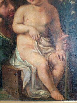 Starožitný obraz - Joseph Bergler 1789, 70x60 cm - 3