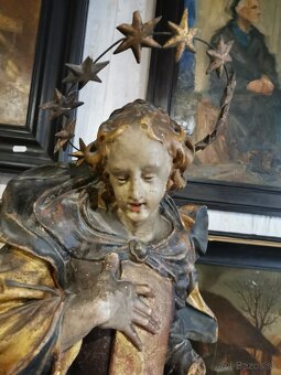 Baroková drevorezba Mária Immaculata na predaj - 3