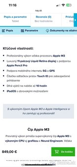 APPLE iPad Air 11" M3 128 GB Cellular Kozmický sivý 2025 - 3