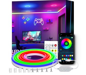 LED RGB Neón | Flexibilný silikónový pás s Bluetooth (USB) - 3