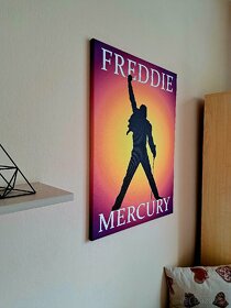 FREDDIE MERCURY plátno v drevenom ráme na stenu ZNÍŽENÁ CENA - 3