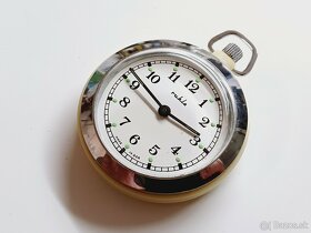Pekne zachovale nemecke vreckove hodiny Ruhla s etiketou - 3