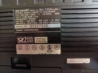 Sharp WQ T234 radiomagnetofon retro kazeťák - 3