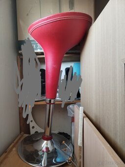 Barové stoličky červené 2 ks - 3
