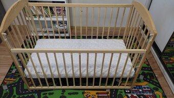 Drevená detská postieľka prírodná Kubo II - 3