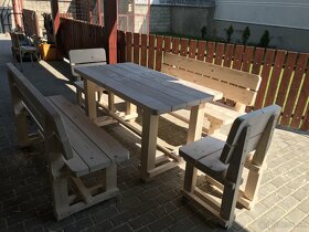Záhradná súprava so smrekového dreva -zahradne sedenie - 3