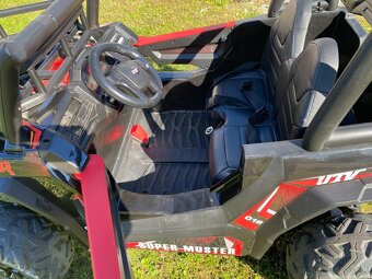 Elektrické autíčko UTV 24V, červené, dvojmiestne do 100 kg - 3