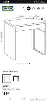 Ikea stôl Micke - 3