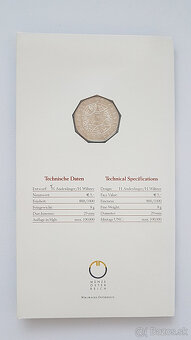 Strieborné mince 5 € Rakúsko - 3