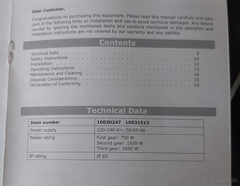 Elektrický ohrievač 2000W - 3