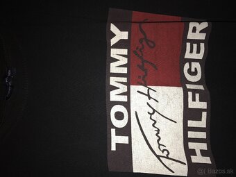 TOMMY HILFIGER black pánske tricko L/XL - 3